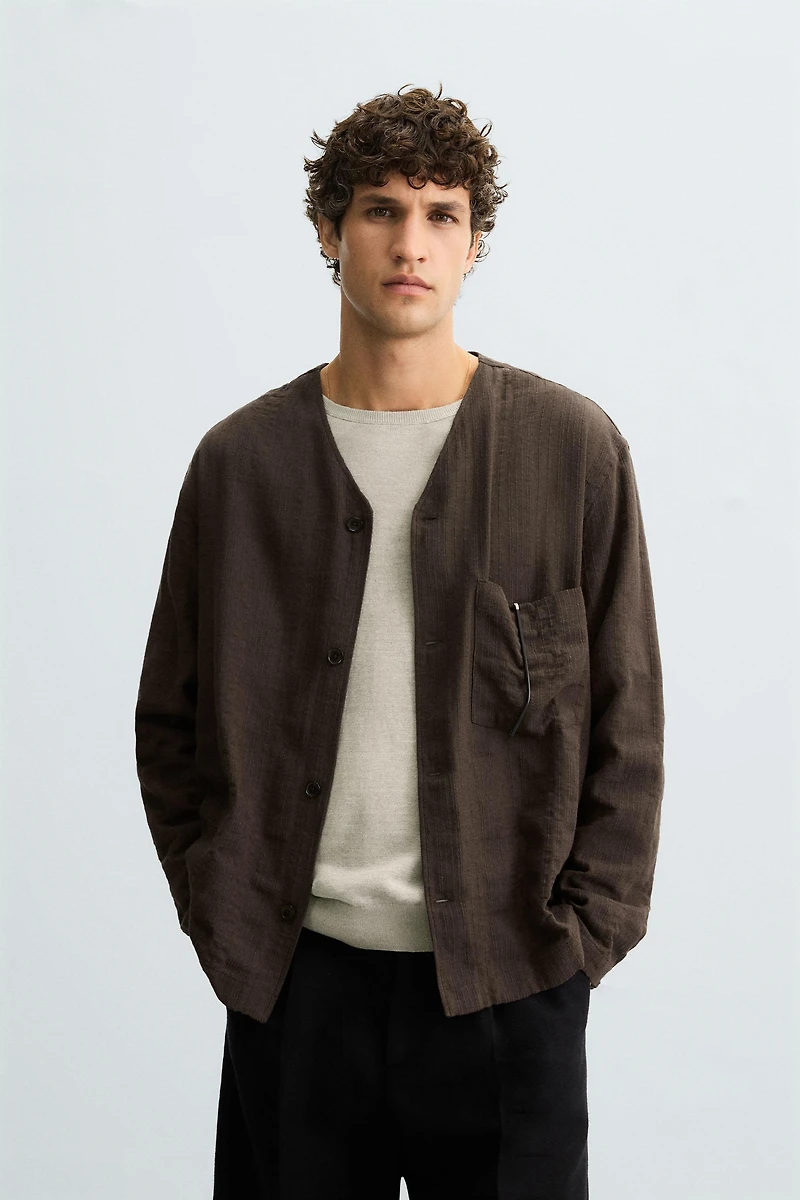 STRIPED JACQUARD SHIRT