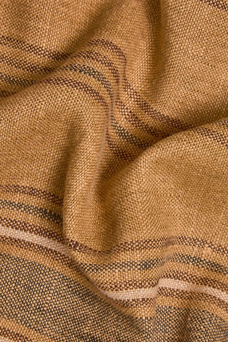 STRIPED LINEN BLANKET