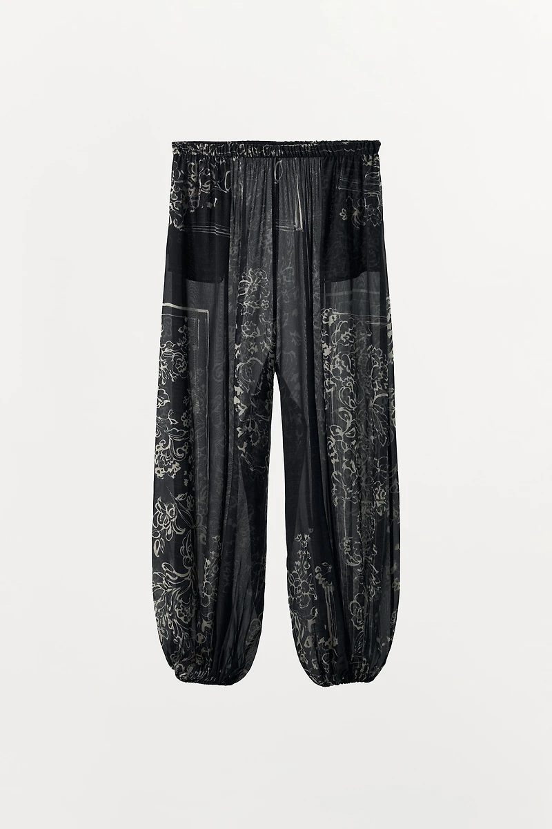 PRINTED BALLOON PANTS