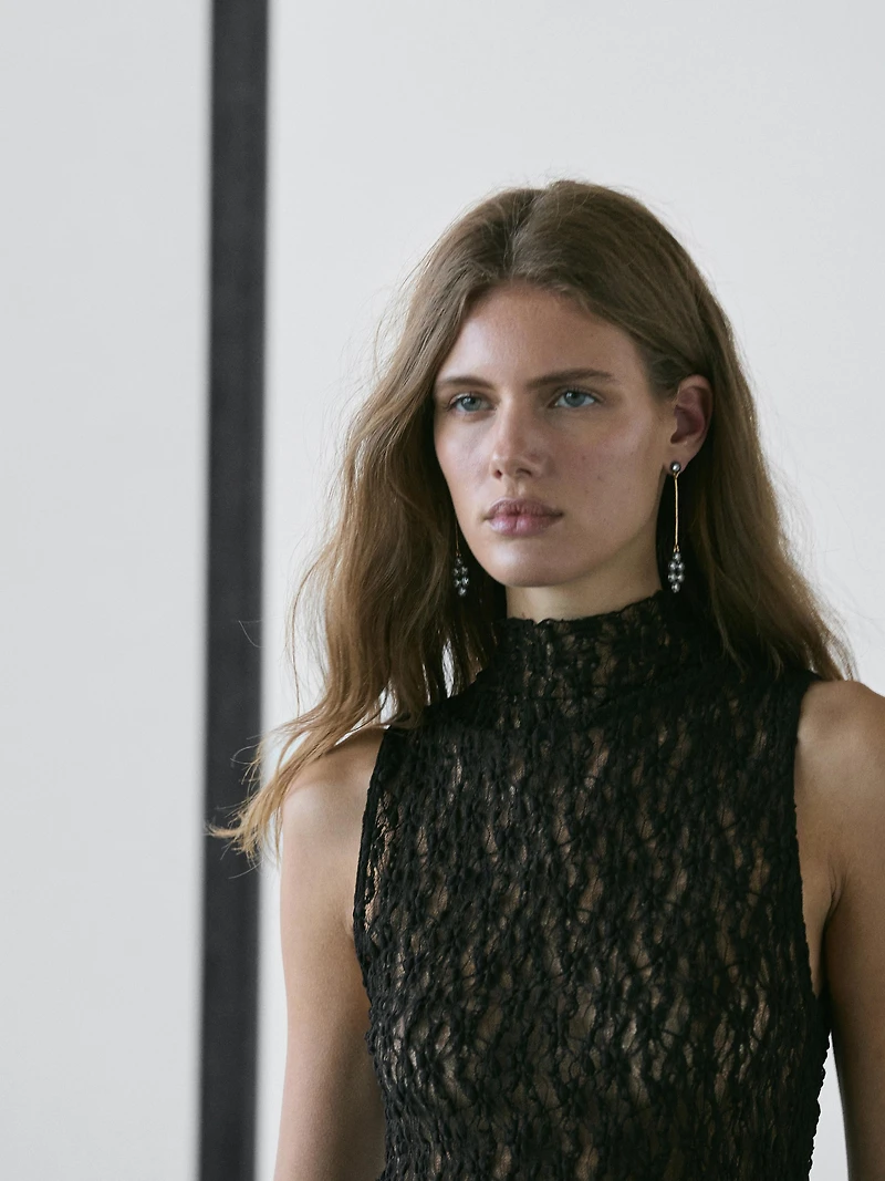 Top dentelle transparence