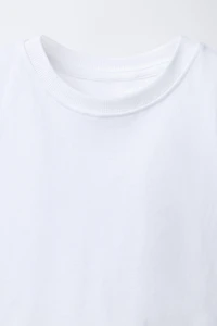 PLAIN SLEEVELESS T-SHIRT