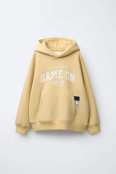 TEXT HOODIE SWEATSHIRT