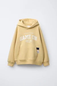 TEXT HOODIE SWEATSHIRT