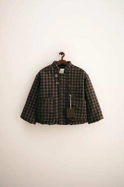 ZARA TIMELESS - PLAID QUILTED COAT