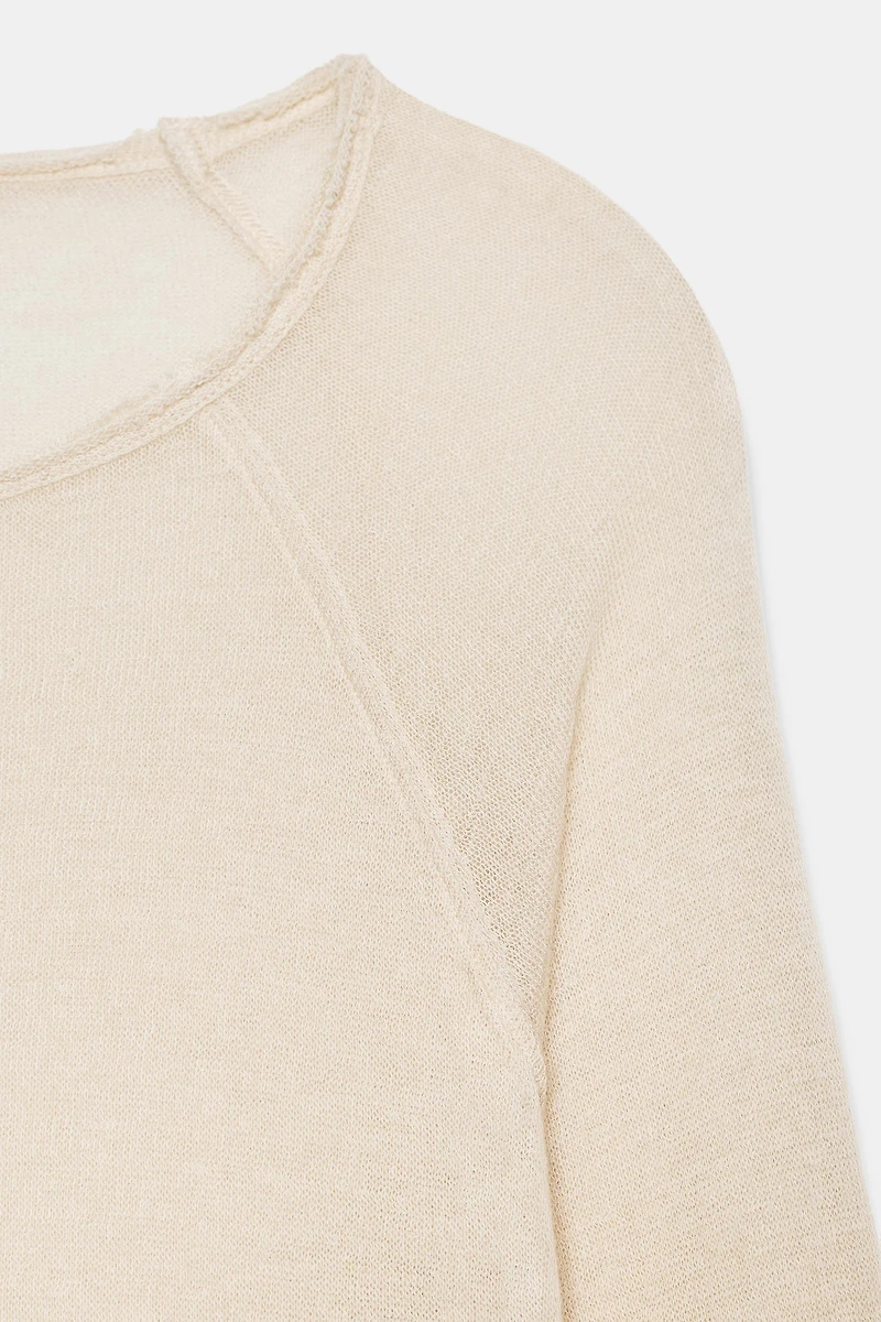 T-SHIRT À MANCHES LONGUES AVEC LAINE