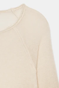 T-SHIRT À MANCHES LONGUES AVEC LAINE