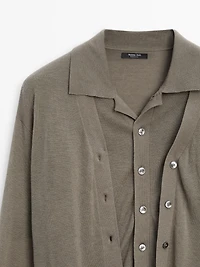 100% wool multi-way knit cardigan - STUDIO