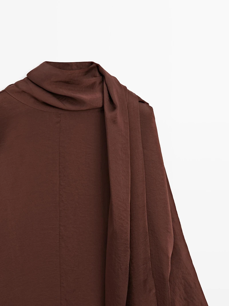 Flowing long sleeve midi dress - STUDIO