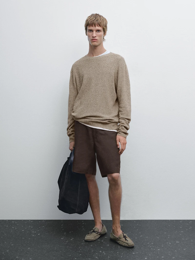 Pull en maille 100 % coton mouliné
