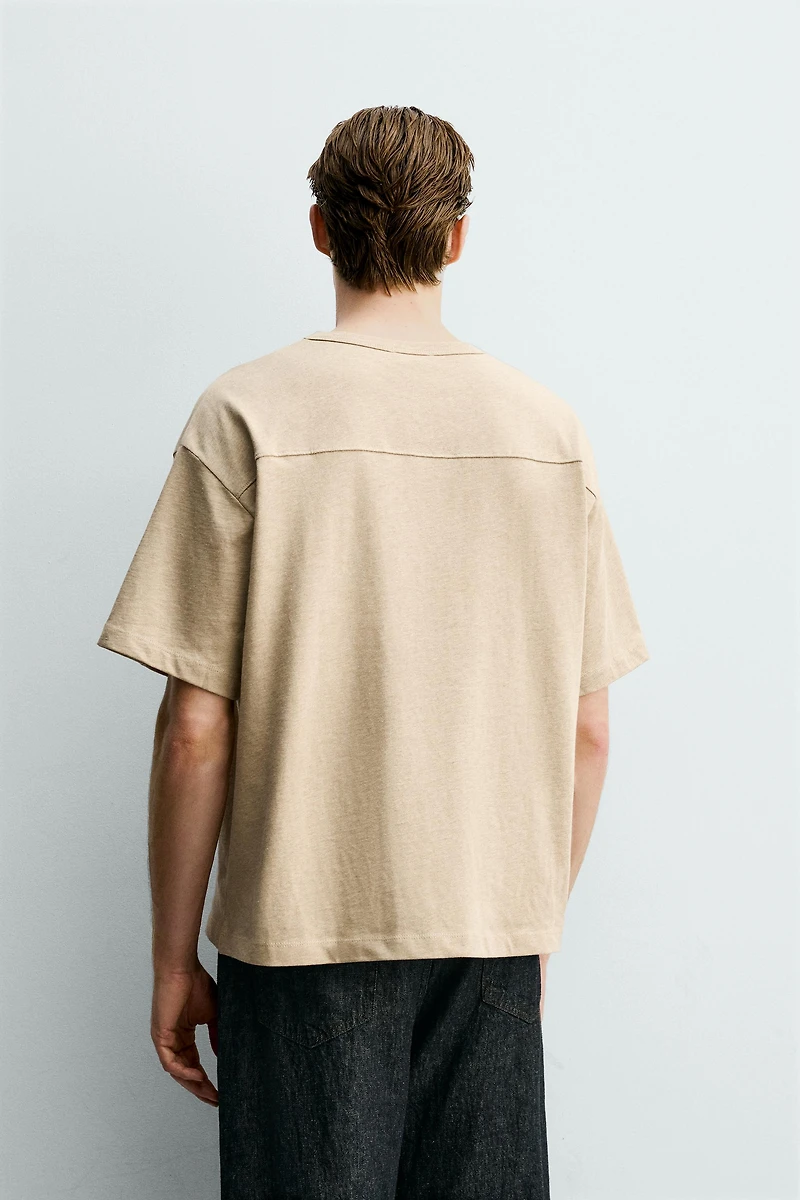 RELAXED FIT TEXTURED T-SHIRT