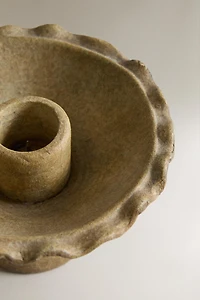 WAVY CERAMIC CANDLEHOLDER