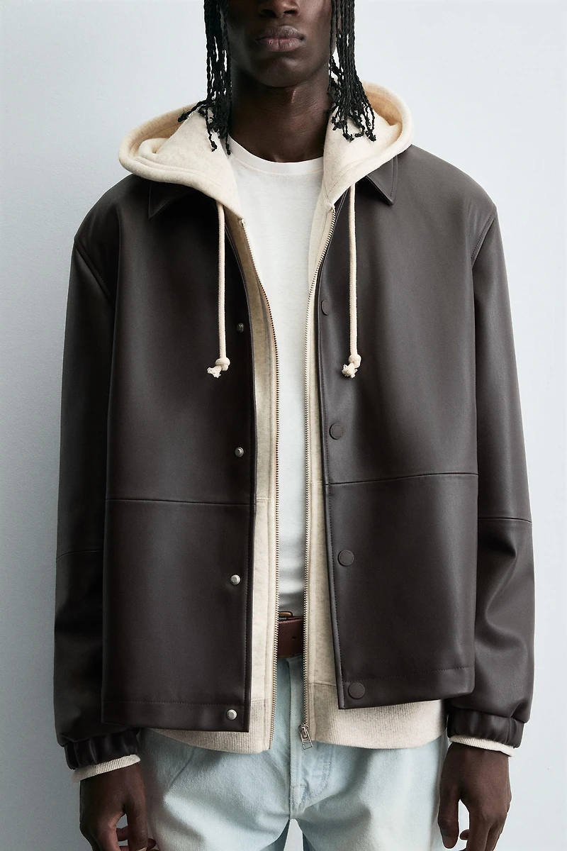 BLOUSON EN MATIÈRE SYNTHÈTIQUE