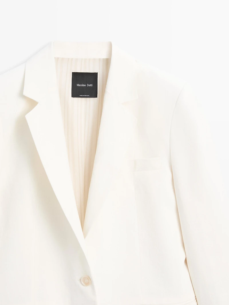 100% linen oversize blazer