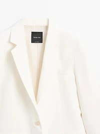 100% linen oversize blazer