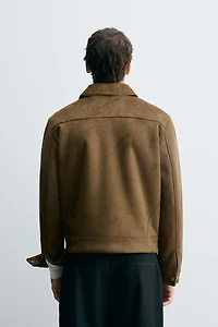 VESTE EFFET DAIM REGULAR FIT
