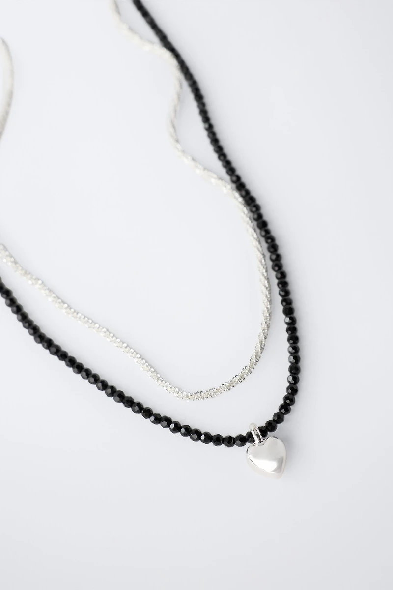 PACK OF TWO HEART NECKLACES