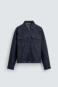 ZIP-UP DENIM OVERSHIRT