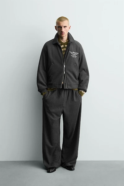 VESTE À RAYURES BRODÉES