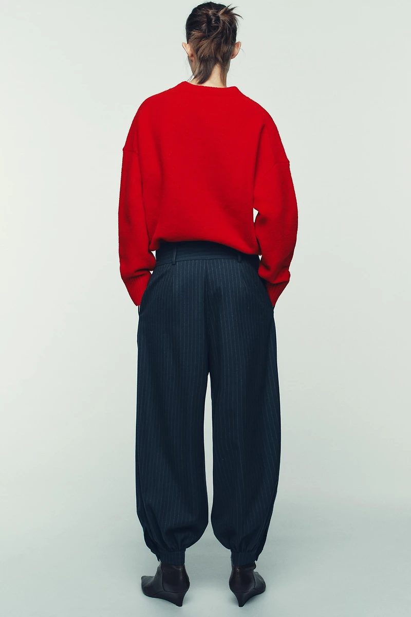 PANTALON BOMBACHO À RAYURES TENNIS