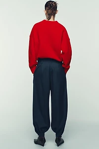 PANTALON BOMBACHO À RAYURES TENNIS