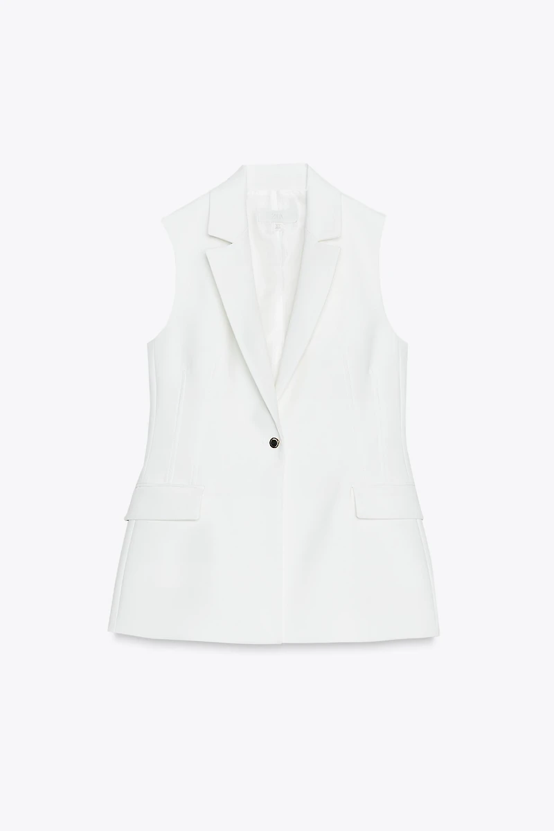 ONE-BUTTON LONG VEST