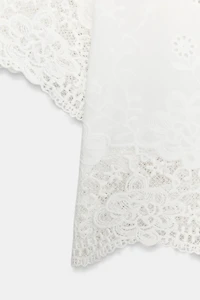 CHEMISE BRODÉE PERFORÉE