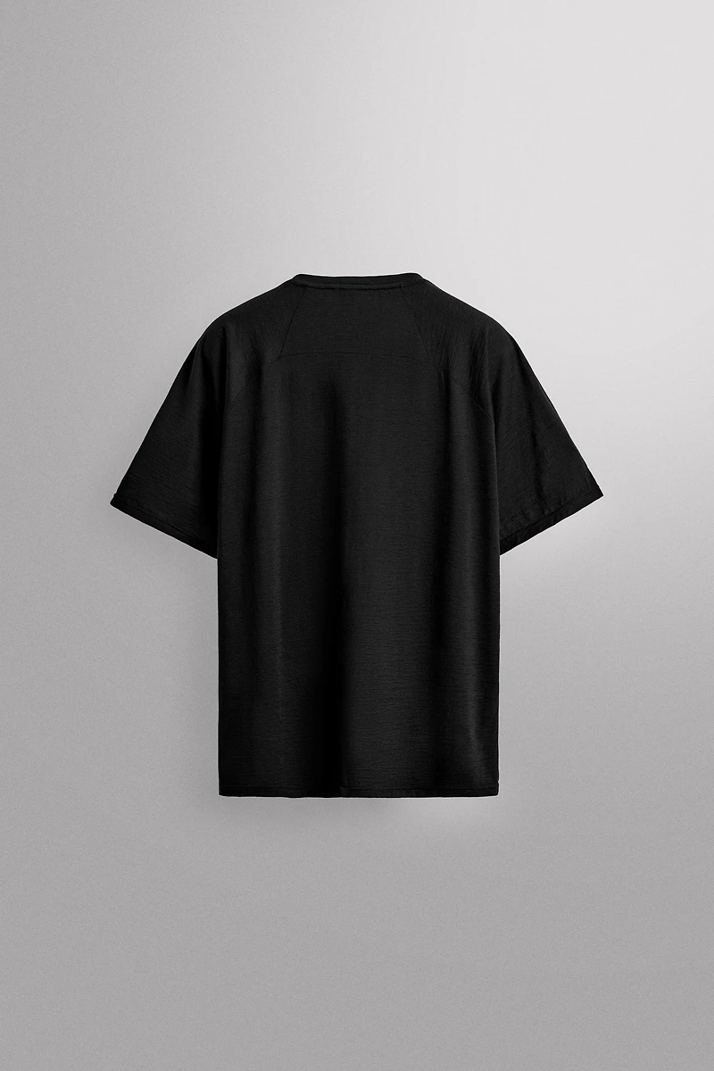 WOOL BLEND STRIPED JACQUARD T-SHIRT