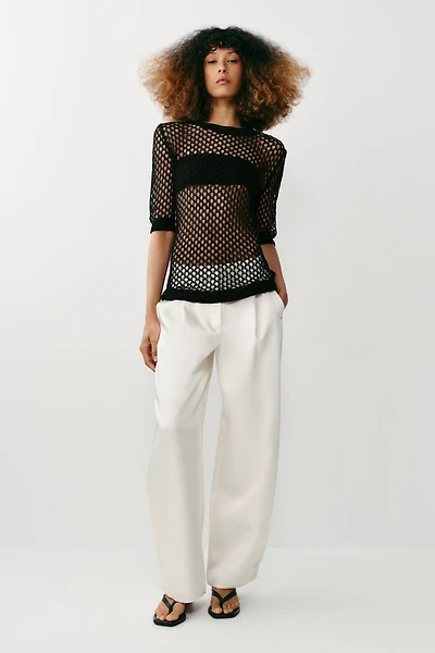 OPENWORK KNIT SWEATER