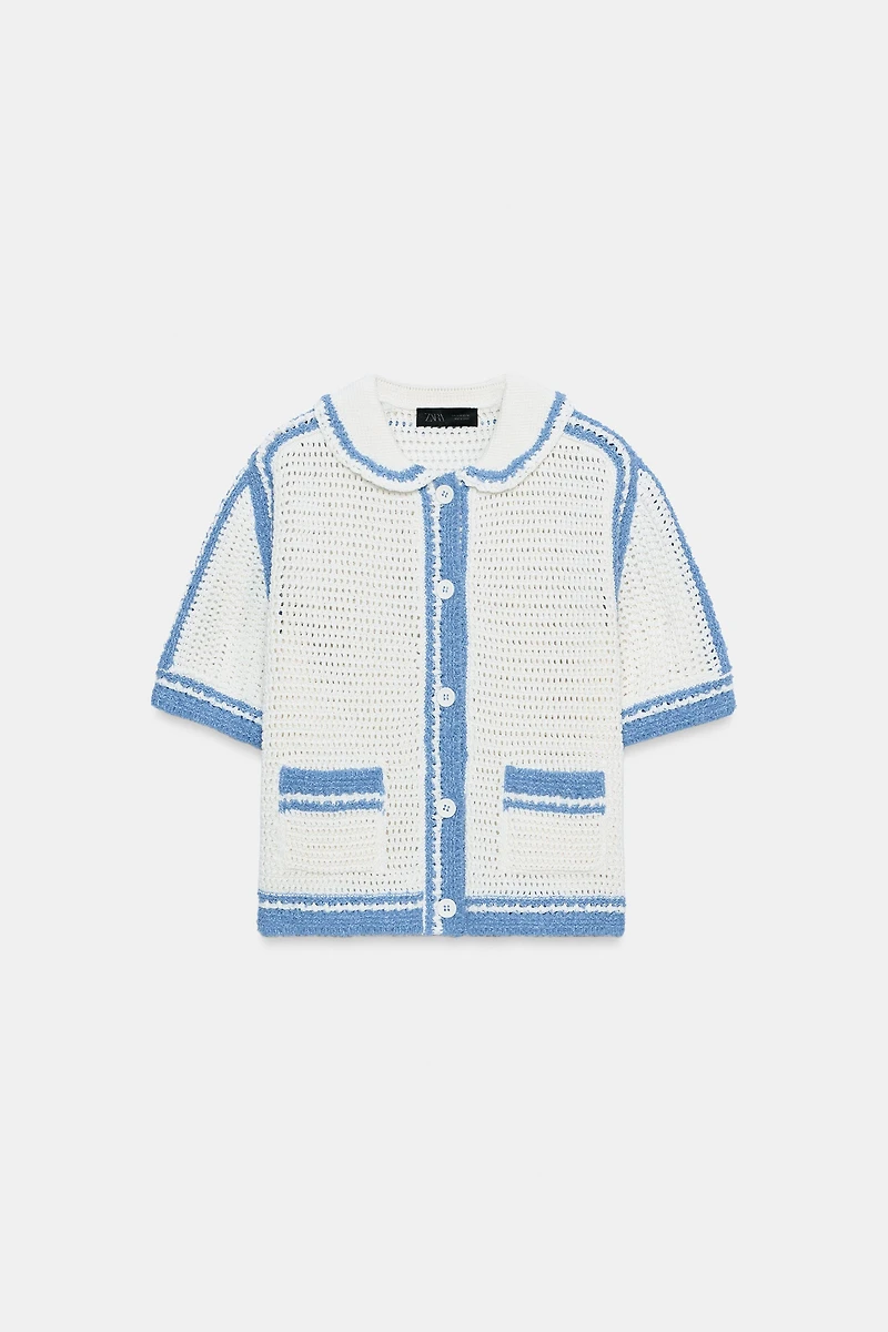 OPEN-KNIT POLO