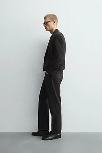 BLAZER COURTE COUPE COSTUME À RAYURES TENNIS