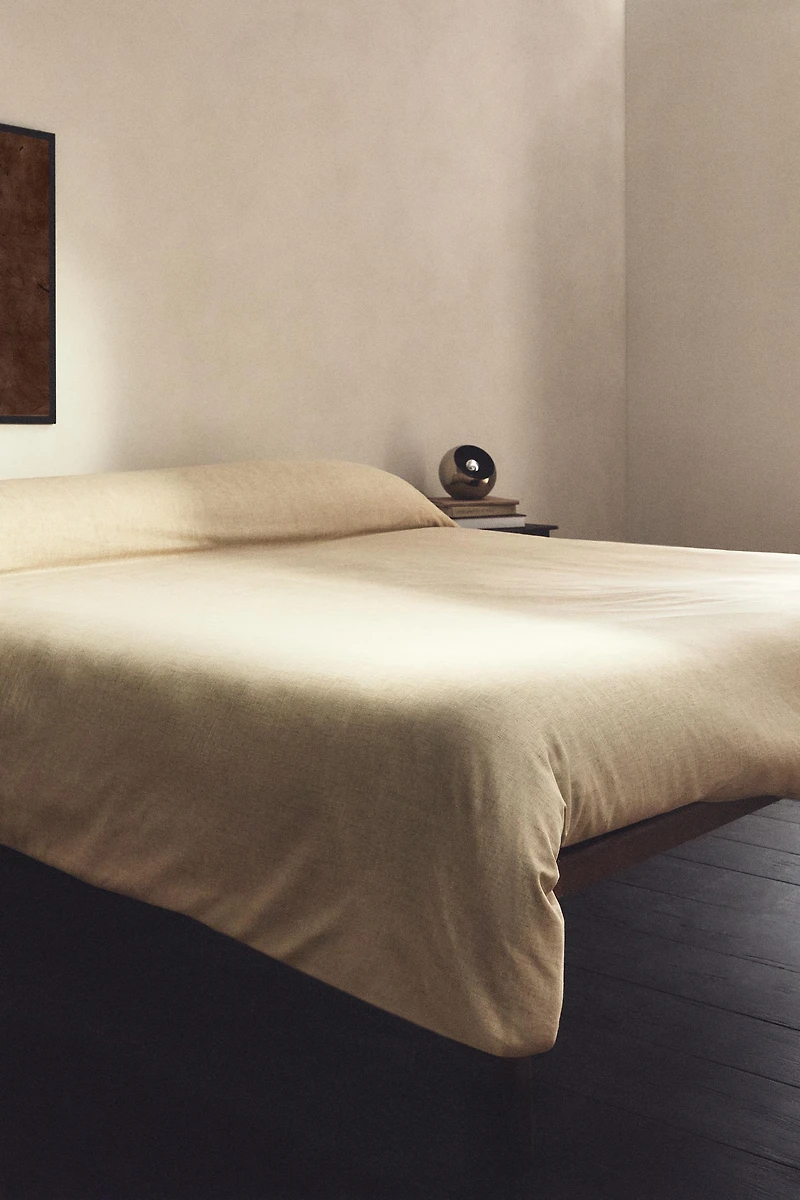 SATEEN DUVET COVER WITH PRINTED TEXTURE
