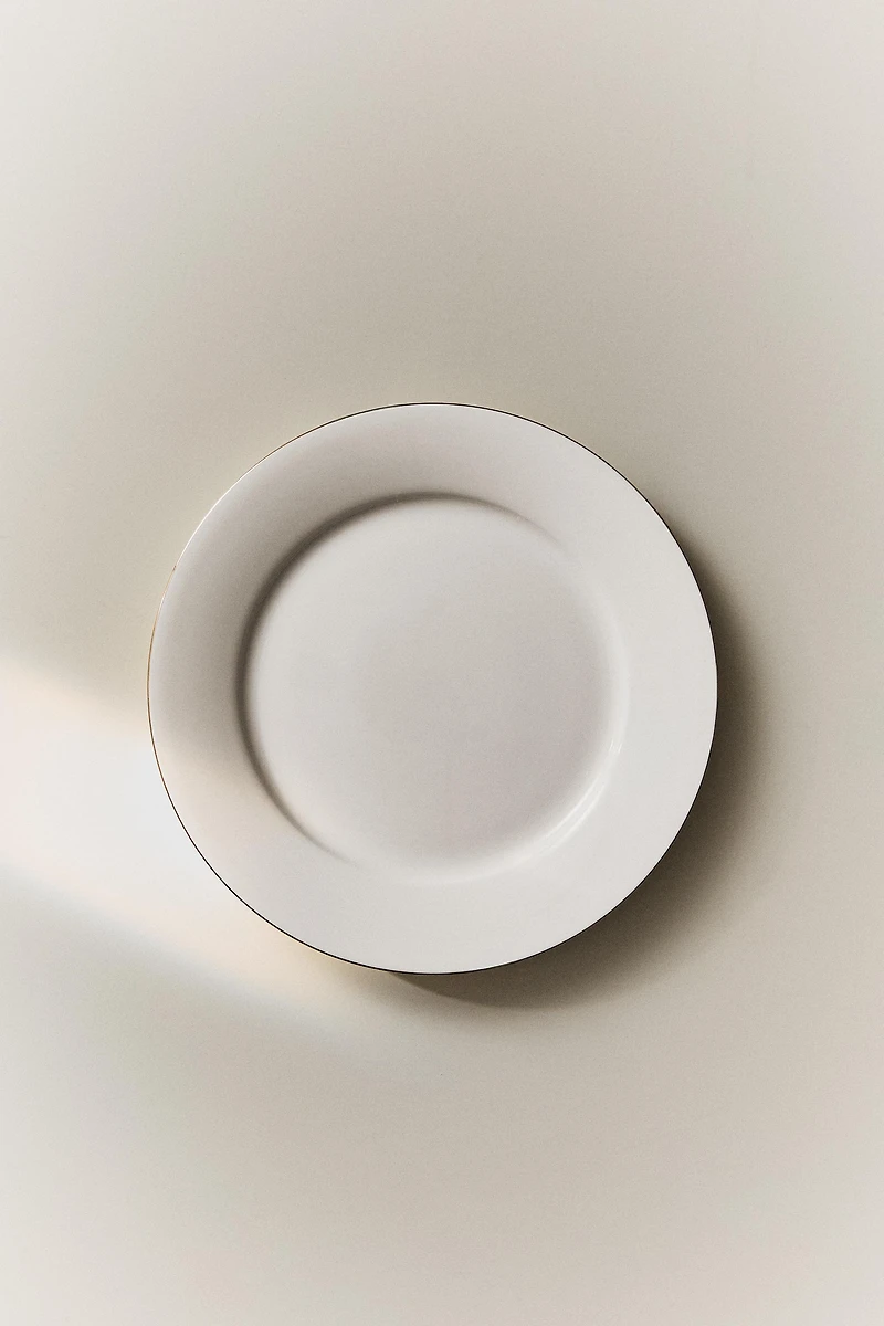 RIMMED BONE CHINA SIDE PLATE