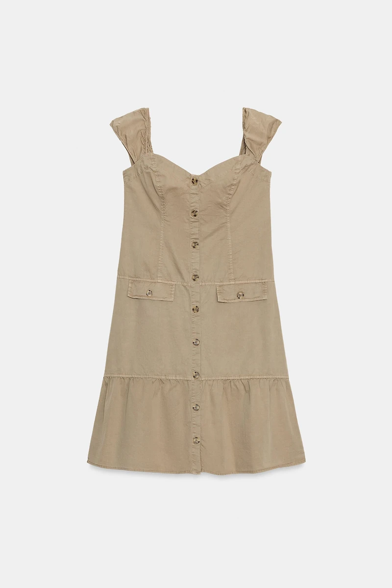 BUTTONED MIDI DRESS