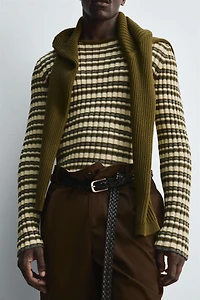 STRIPED JACQUARD SWEATER