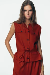 COMBINAISON GILET AVEC LIN