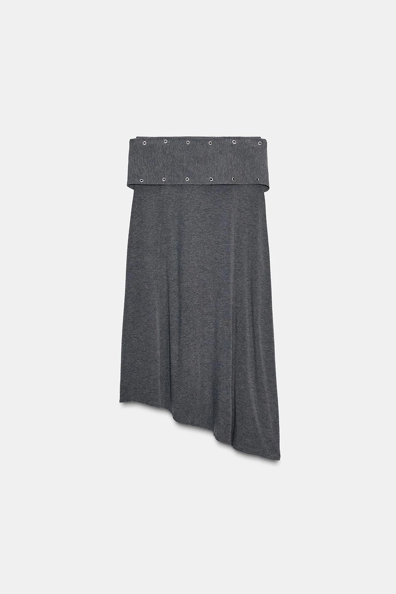 SOFT STUDDED MIDI SKIRT