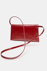 PATENT EFFECT SHOULDER BAG