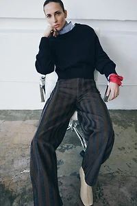 100% WOOL JUMPER WITH SHOULDER PADS