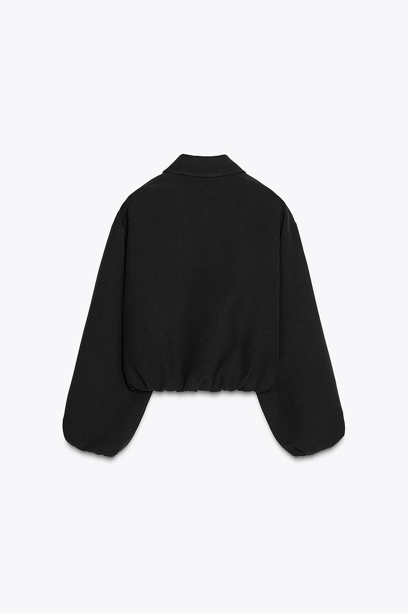 ZIP-UP GATHERED JACKET