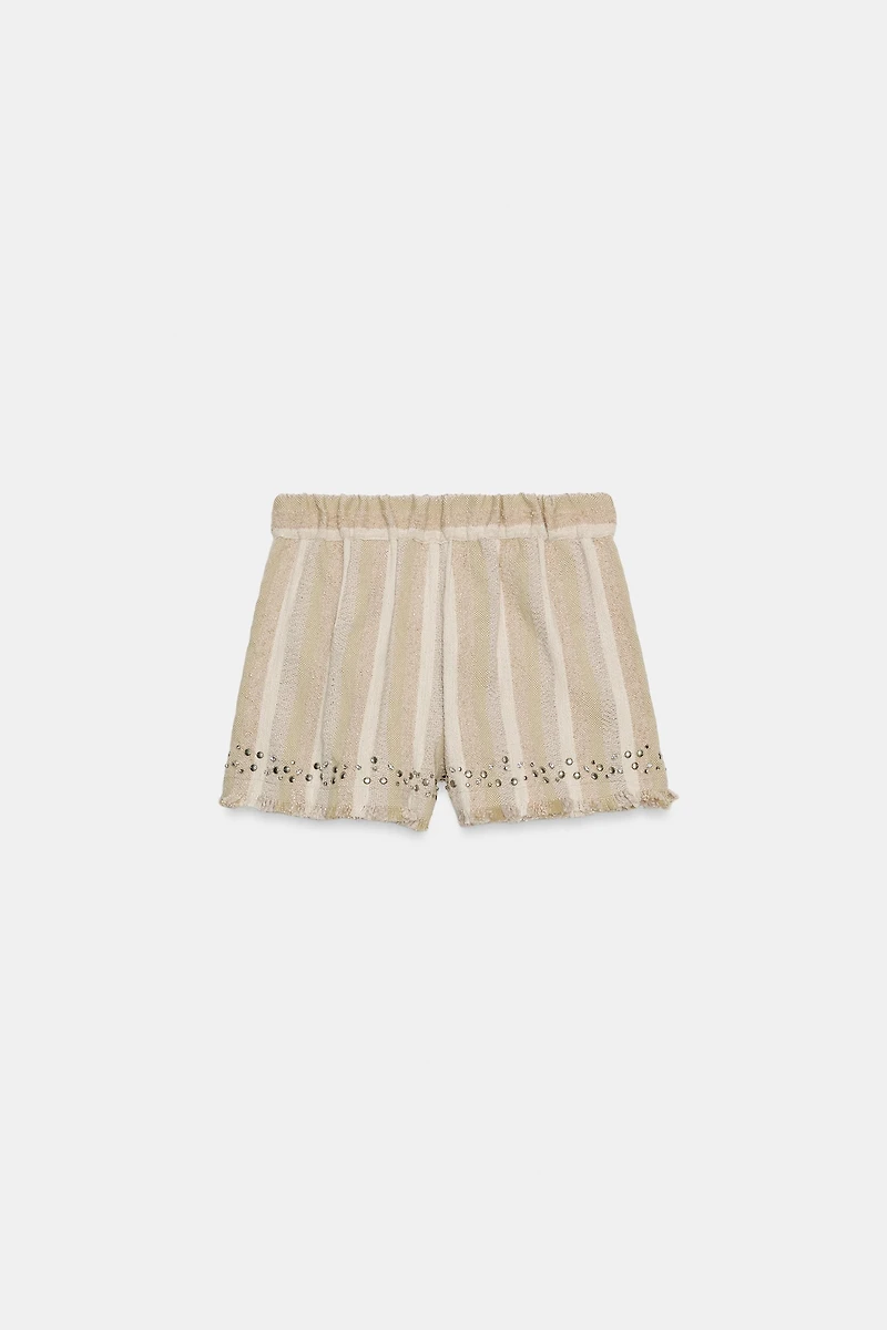 ZW COLLECTION RUSTIC STRIPED BERMUDA SHORTS