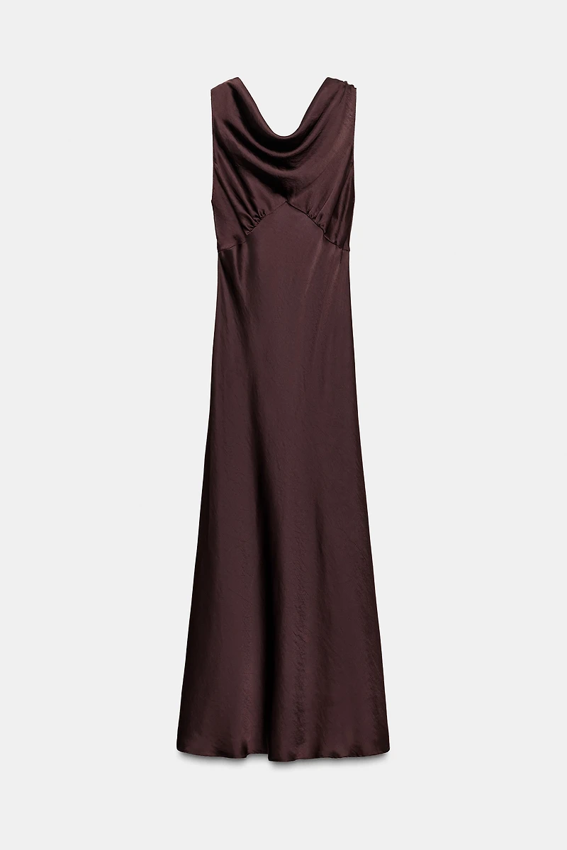ZW COLLECTION SATIN EFFECT MIDI DRESS