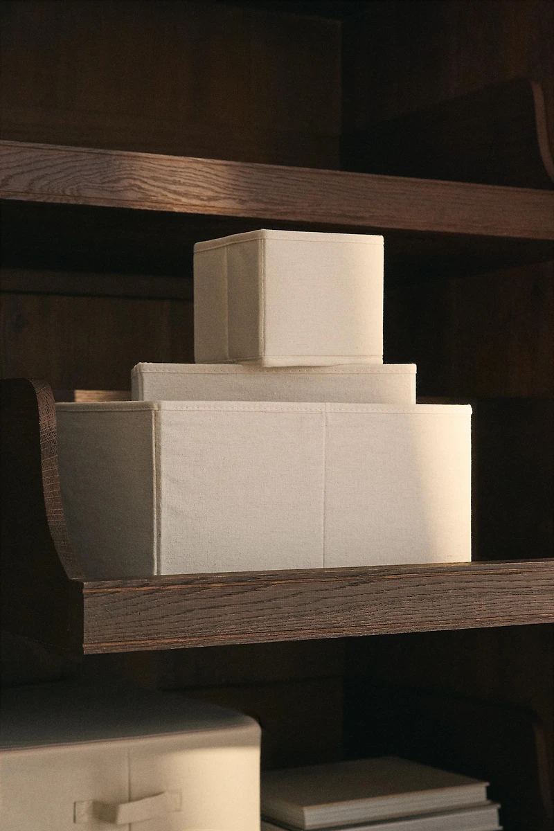 FOLDABLE COTTON STORAGE BOX