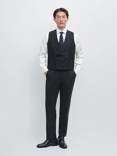 Cool wool blend suit trousers