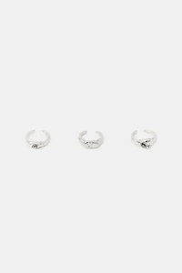 PACK OF 3 ORGANIC TOE RINGS