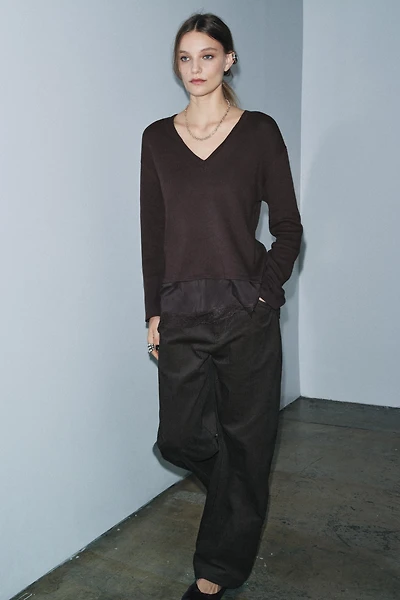 HAUT BIMATIÈRE EN DENTELLE