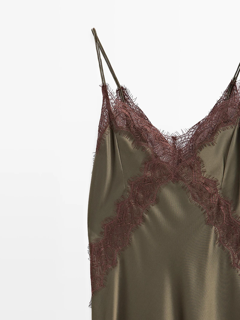 100% silk long slip dress - STUDIO