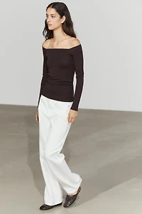 Stretch long sleeve top