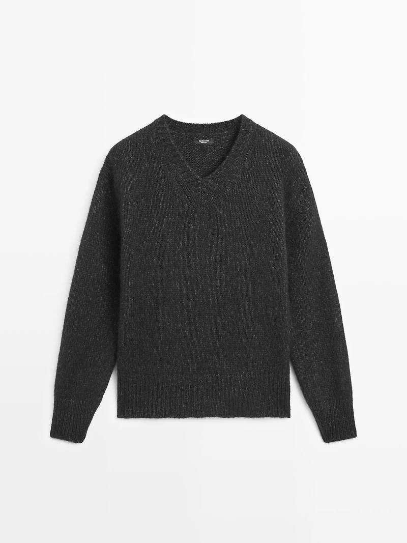 Pull en maille à col V