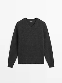 Pull en maille à col V