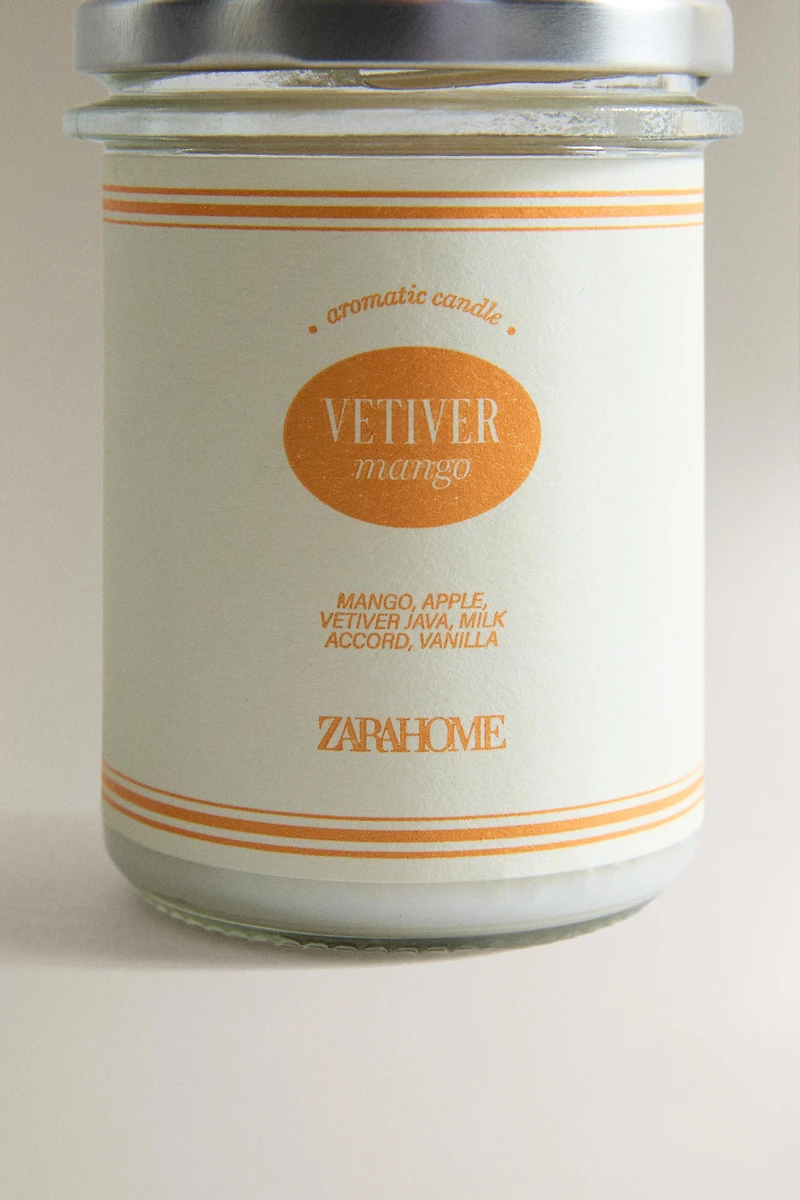 (130 G) VETIVER MANGO SCENTED CANDLE